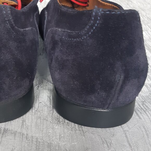 Paul Smith SZ 42 (9.5) Blue Suede Lace Up Low Top Almond Toe Derby - Picture 3 of 15